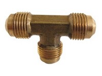 3/16" TUBE SIZE 45* FLARE UNION TEE BRASS FITTING (44-3)