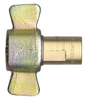 1" N.P.T. VALVED HYDRAULIC COUPLER WITH WINGS BRASS FITTING