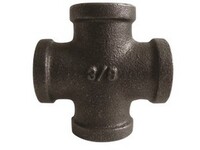 3/8" N.P.T. CROSS BLACK IRON PIPE FITTING SCHEDULE 40