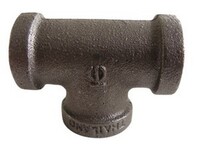 1/8" N.P.T. TEE BLACK IRON PIPE FITTING SCHEDULE 40