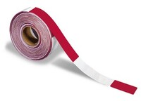 RED & WHITE REFLECTIVE CONSPICUITY TAPE 150' ROLL