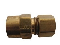 1/8" TUBE SIZE COMPRSSION X 1/8" N.P.T. STRAIGHT FEMALE FITTING BRASS (66-2)