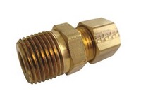 3/16" TUBE SIZE COMPRESSION X 1/8" N.P.T. STRAIGHT MALE FITTING BRASS (68-3)