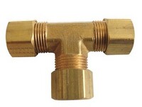 3/16" COMPRESSION UNION TEE FOR COPPER TUBING BRASS FITTING (64-3)