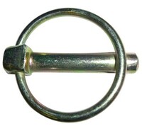 3/16" O.D. X 1-9/16" LONG LYNCH PIN WITH RING YELLOW ZINC PLATED