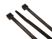 4" UV BLACK NYLON 18 LBS CABLE TIE USA MADE 100 PIECE PACKAGE