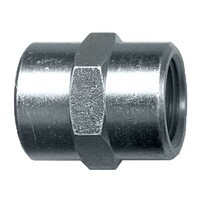 1" N.P.T. FEMALE COUPLER STEEL FITTING ZINC PLATED