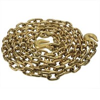 3/8" X 6'  GRADE 70 SAFETY CHAIN WITH GRAB HOOK ON BOTH ENDS
