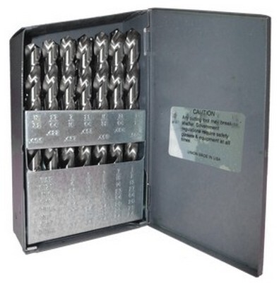 29 PIECE DRILL SET 1/16"-1/2" BRITE DRILL BITS J-29 TYPE 100