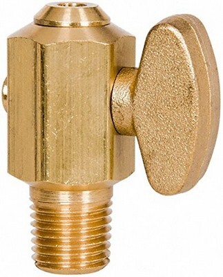 1/4" N.P.T. MALE DRAIN COCK SHUTOFF VALVE FITTING BRASS PARKER DCR601-4