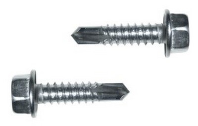 1/4" X 2" STAINLESS STEEL HEX WASHER HEAD SELF-DRILLING SCREW 410