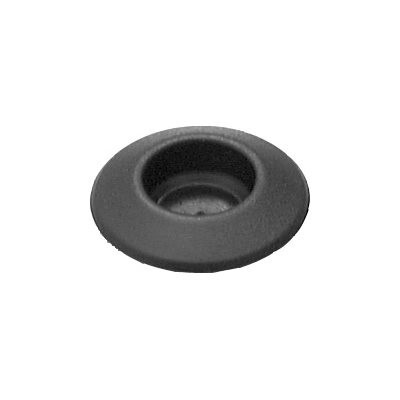 1-3/4" HOLE SIZE BLACK POLYETHYLENE DEPRESSED CENTER PLUG BUTTON