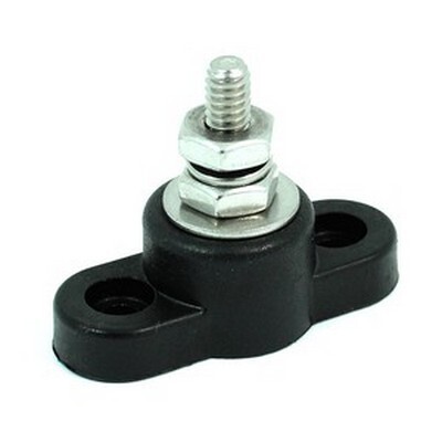 SMALL BASE POWER DISTRIBUTION POST WITH 5/16" POST BLACK