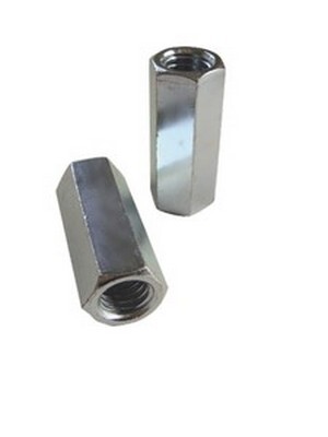 7/16-14 X 1-3/4" LONG REGULAR COUPLING NUT ZINC PLATED