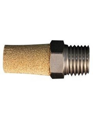 1/4" N.P.T PNEUMATIC EXHAUST MUFFLER PORUS SINTERED BRONZE