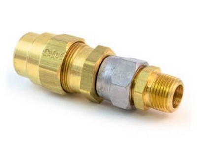 3/8" D.O.T. AIR BRAKE X 3/8" N.P.T. SWIVEL CONNECTOR BRASS FOR H338 HOSE