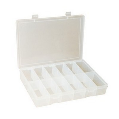 SMALL PLASTIC 6 SPACE EMPTY STORAGE BIN