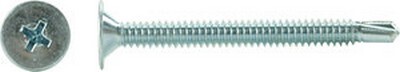 #10-24 X 1" PHILLIPS WAFER HEAD SELF-DRILLING SCREW WITH WEATHER RESISTANT COATING